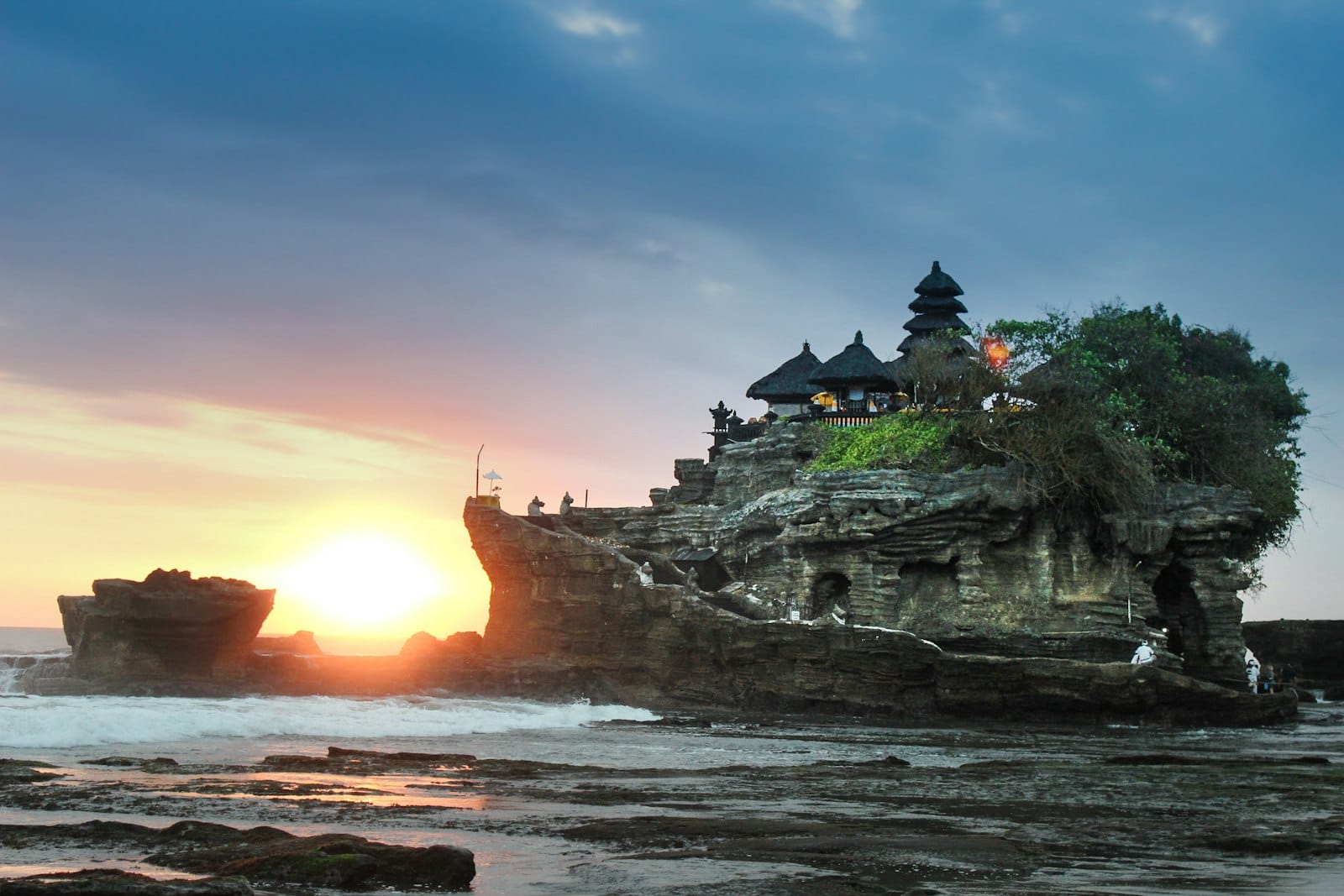 Rice terraces in Bali at sunrise